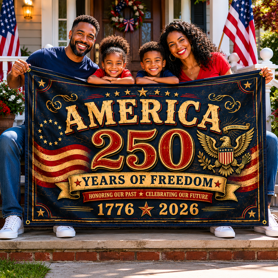 ❤️🤍💙Vintage Americana 250 Flag – Celebrating 250 Years of Freedom. Celebrate the past. Honor the future. Fly it proudly. FREE SHIPPING Included❤️ PREMIUM Double-Sided Design  ❤️LARGE 3' x 5' Outdoor Flag ❤️ Fade & Weather Resistant  LIMITED 250th ❤️🤍💙