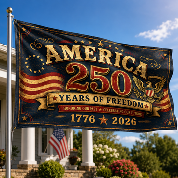 ❤️🤍💙Vintage Americana 250 Flag – Celebrating 250 Years of Freedom. Celebrate the past. Honor the future. Fly it proudly. FREE SHIPPING Included❤️ PREMIUM Double-Sided Design  ❤️LARGE 3' x 5' Outdoor Flag ❤️ Fade & Weather Resistant  LIMITED 250th ❤️🤍💙