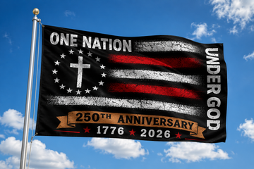 ❤️🤍💙Large 3’x5’❤️🤍💙One Nation Under God❤️🤍💙250th Anniversary Flag❤️🤍💙Double-Sided Patriotic Banner❤️🤍💙Free Shipping Included!  MADE TO ORDER IN THE USA!❤️🤍💙