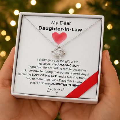 Daughter In Law/Love Knot Necklace