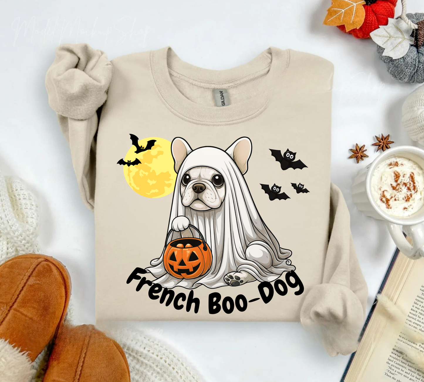 French "Boo-Dog" Crewneck Sweatshirt