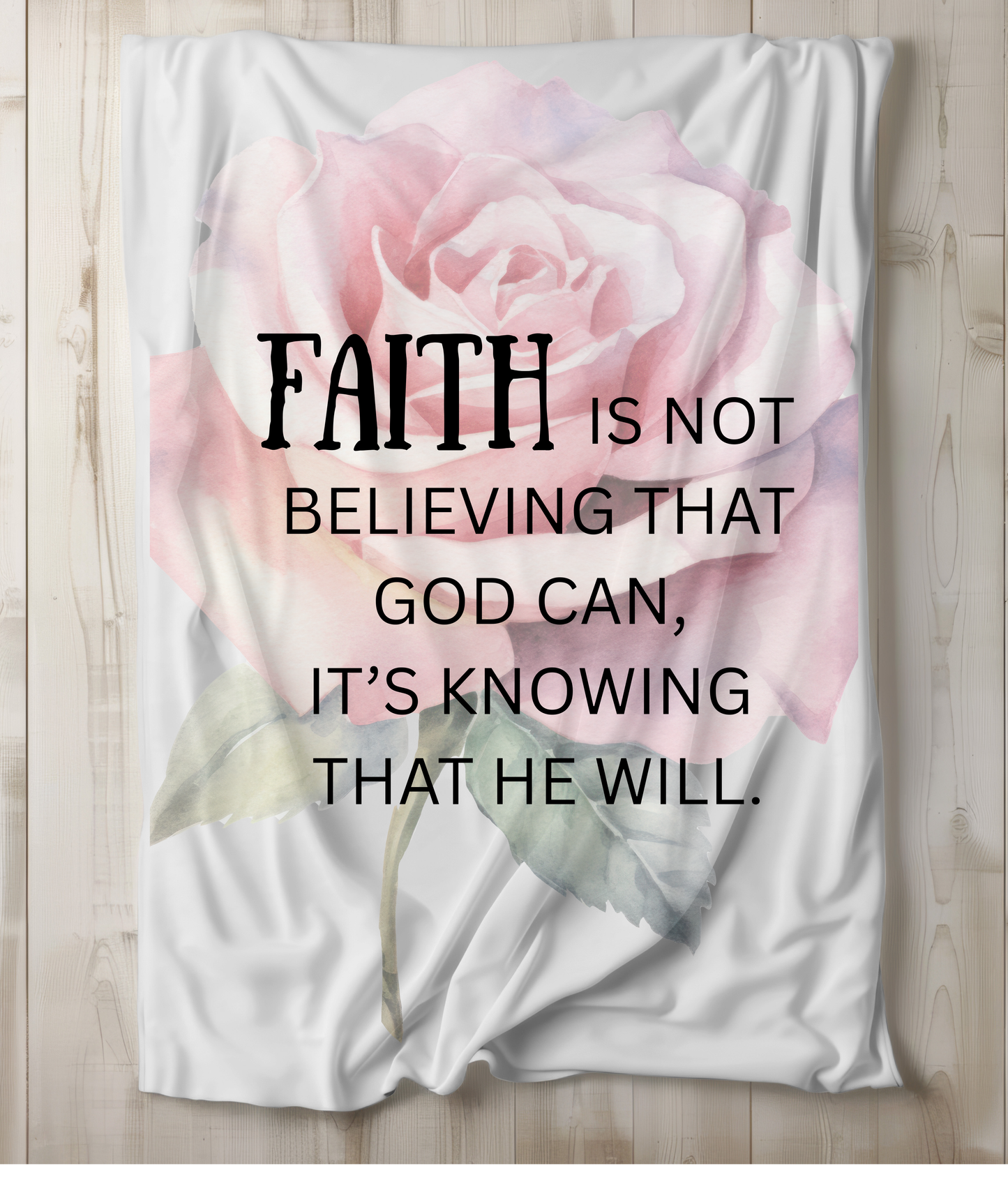 Faith-Inspired Sherpa Fleece Blanket