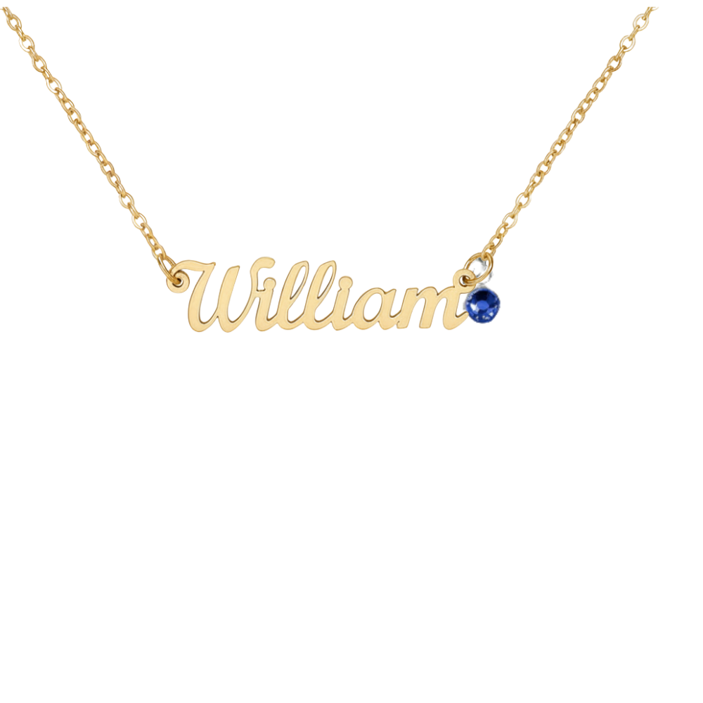 NEW GRANDMOM Personalized Baby Boy Name Necklace With Keepsake Message Card. 💛 Add baby's name 💛 Choose birthstone 🎁 Arrives in a beautiful gift box 💌 Includes a keepsake message card ⭐