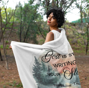 Plush, Sherpa, Hooded Blanket – Faith, Comfort & Luxury Wrapped Together