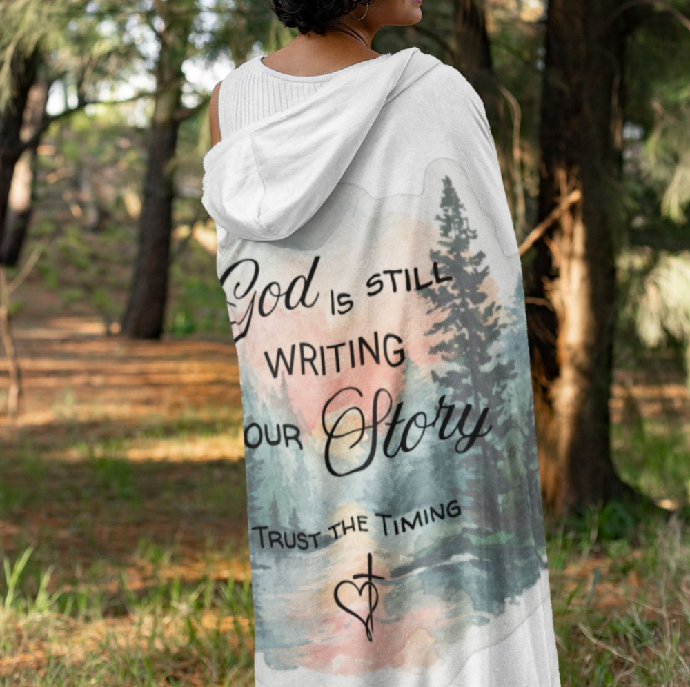 Plush, Sherpa, Hooded Blanket – Faith, Comfort & Luxury Wrapped Together