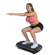 High-Power Vibration Plate features a larger, more stable platform, allowing users to perform full-range movements like squats and lunges with confidence. Max weight: 440lbs!!