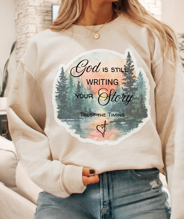 "God Is Still Writing Your Story" Unisex Heavy Blend™ Crewneck Sweatshirt