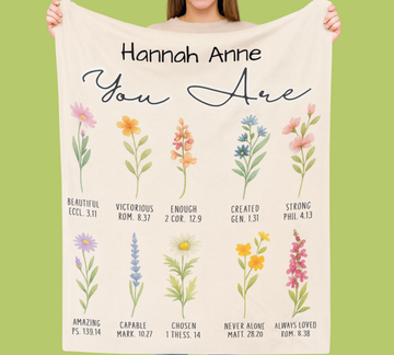 Brand New!! Personalized/You Are...../Velveteen Plush Blanket