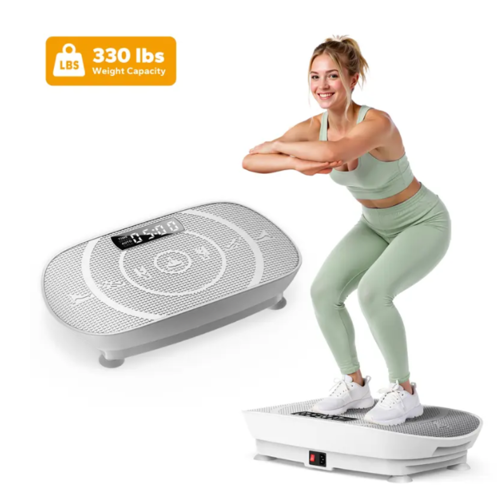Compact Curved Vibration Plate for At-Home Movement