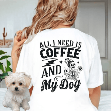 Coffee and My Dog Tee/Unisex Heavy Cotton Tee/Gildan