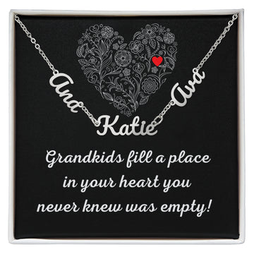 Grandkids fill a place in your heart you never knew was empty. 💕Personalized Grandchildren Name Necklace — Mother's Day Gift for Grandma | 2-3 Names | Gold & Silver And now she gets to wear their names close to her heart every single day.