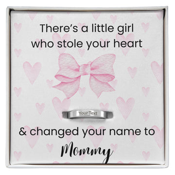 ⏰ Mother's Day is May 10th — "There's a little girl that stole your heart & changed your name to Mommy/Engraged Women's Ring.