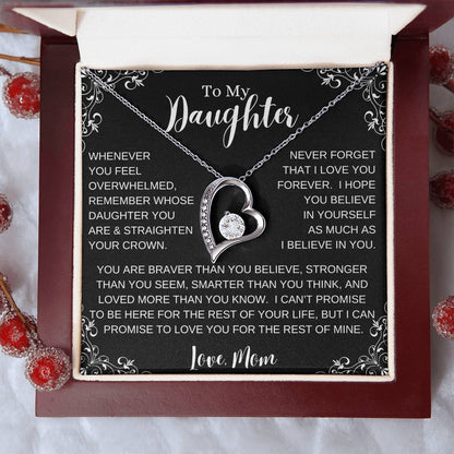 To My Daughter, Straighten Your Crown|Forever Love Necklace