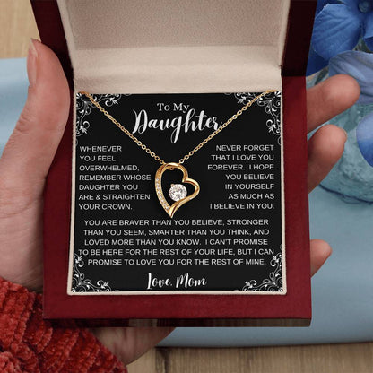 To My Daughter, Straighten Your Crown|Forever Love Necklace