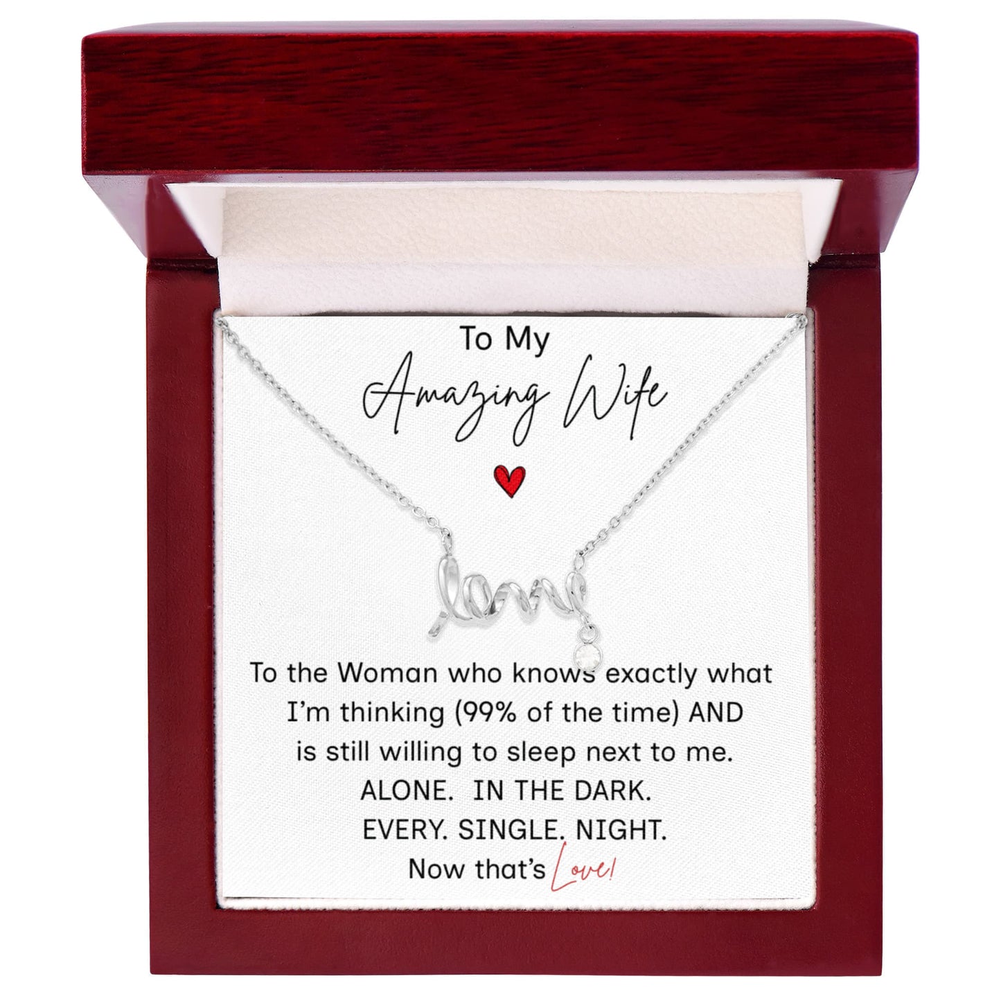 To My Amazing Wife/"LOVE" Necklace