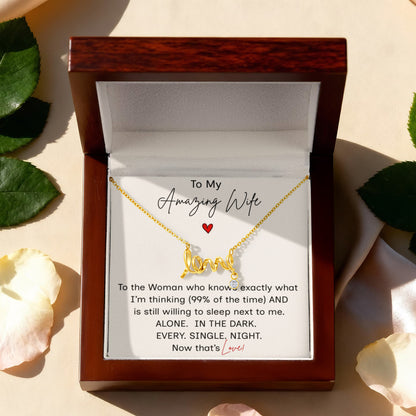 To My Amazing Wife/"LOVE" Necklace