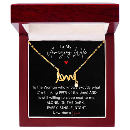 :New Design:  Dainty "Love" Necklace w/ Message Card and Gift Box