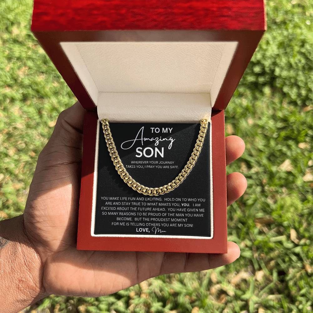 To My Amazing Son/Cuban Link Chain