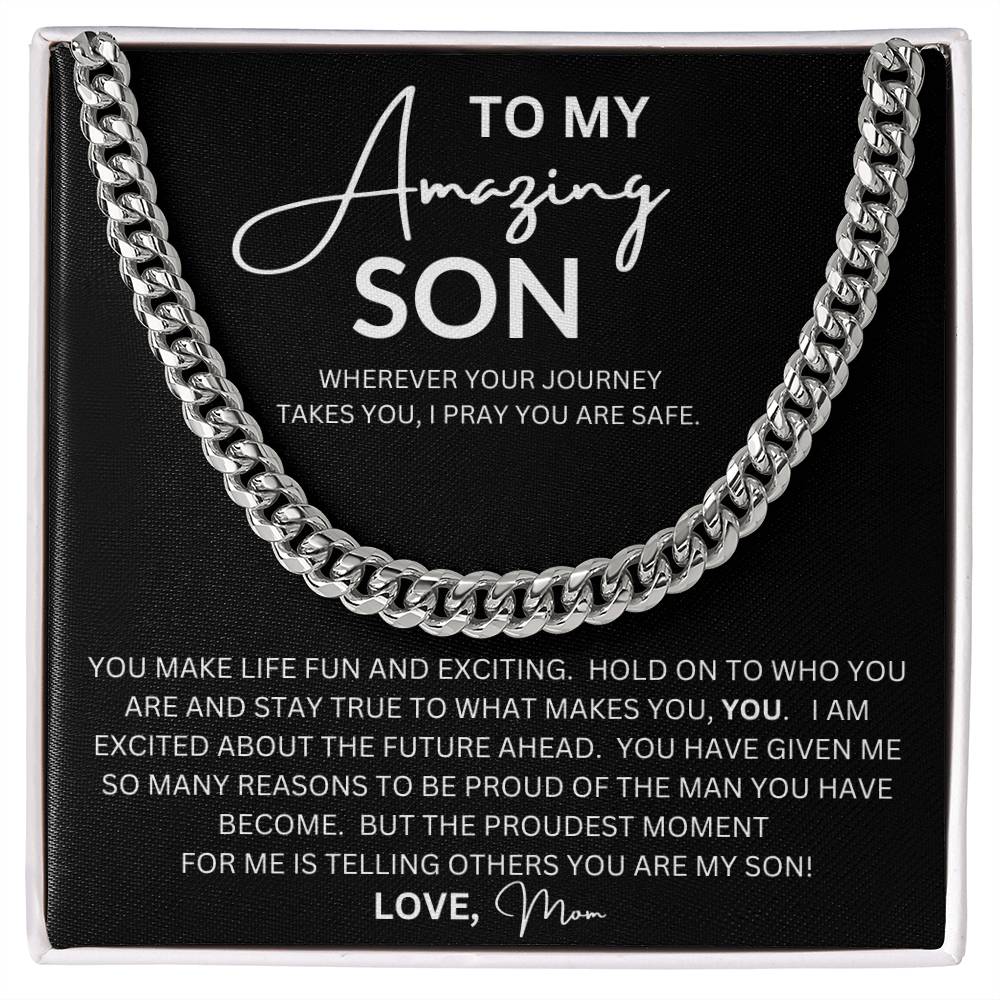 To My Amazing Son/Cuban Link Chain