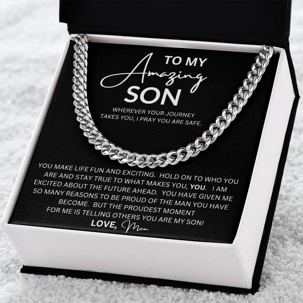 To My Amazing Son/Cuban Link Chain