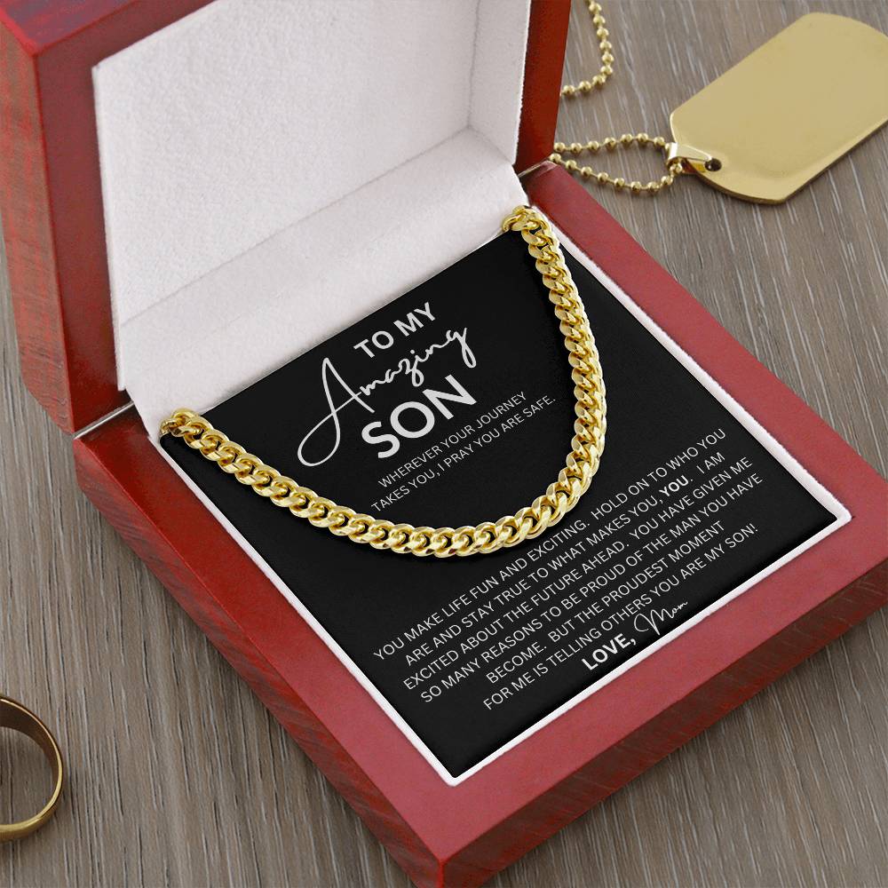 To My Amazing Son/Cuban Link Chain