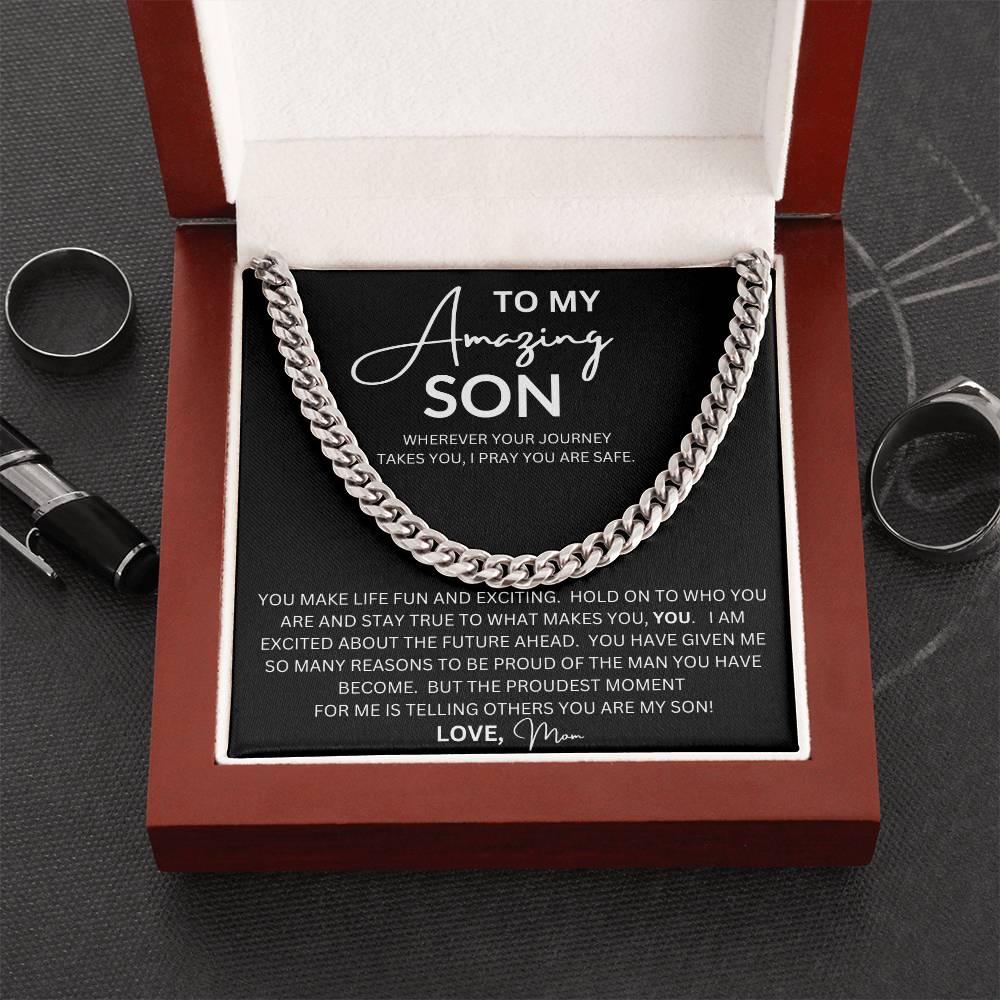 To My Amazing Son/Cuban Link Chain