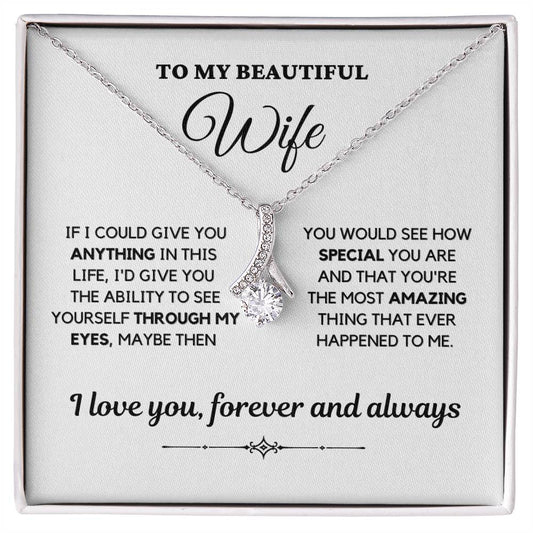 To My Beautiful Wife/Alluring Beauty Necklace