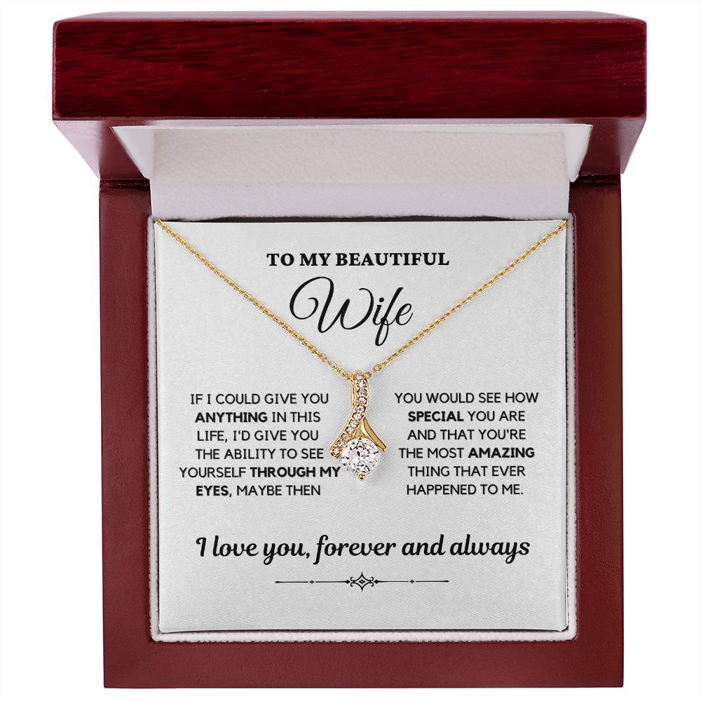 To My Beautiful Wife/Alluring Beauty Necklace