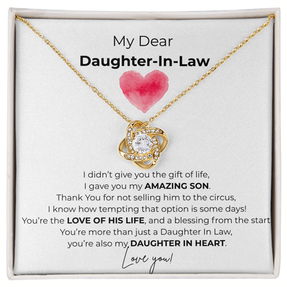 Daughter In Law/Love Knot Necklace