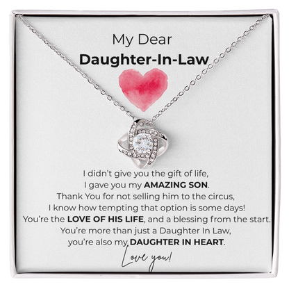 Daughter In Law/Love Knot Necklace