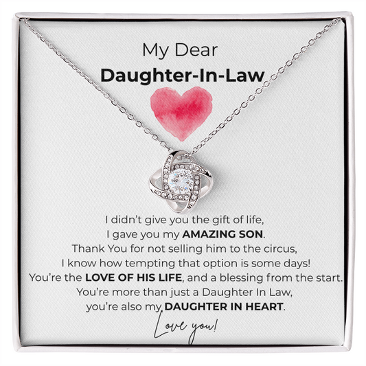 Daughter In Law/Love Knot Necklace