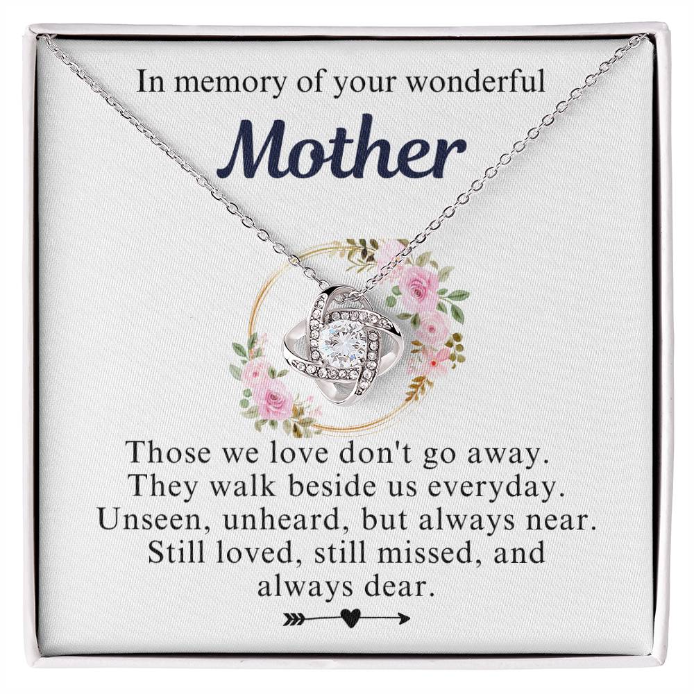 In Memory of Your Mother/Love Knot Necklace