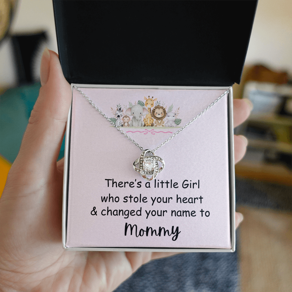 Little Girl Stole My Heart/Love Knot Necklace