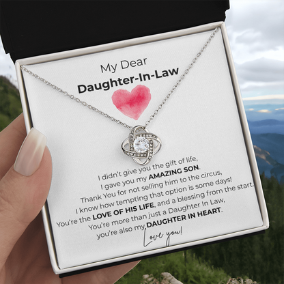 Daughter In Law/Love Knot Necklace