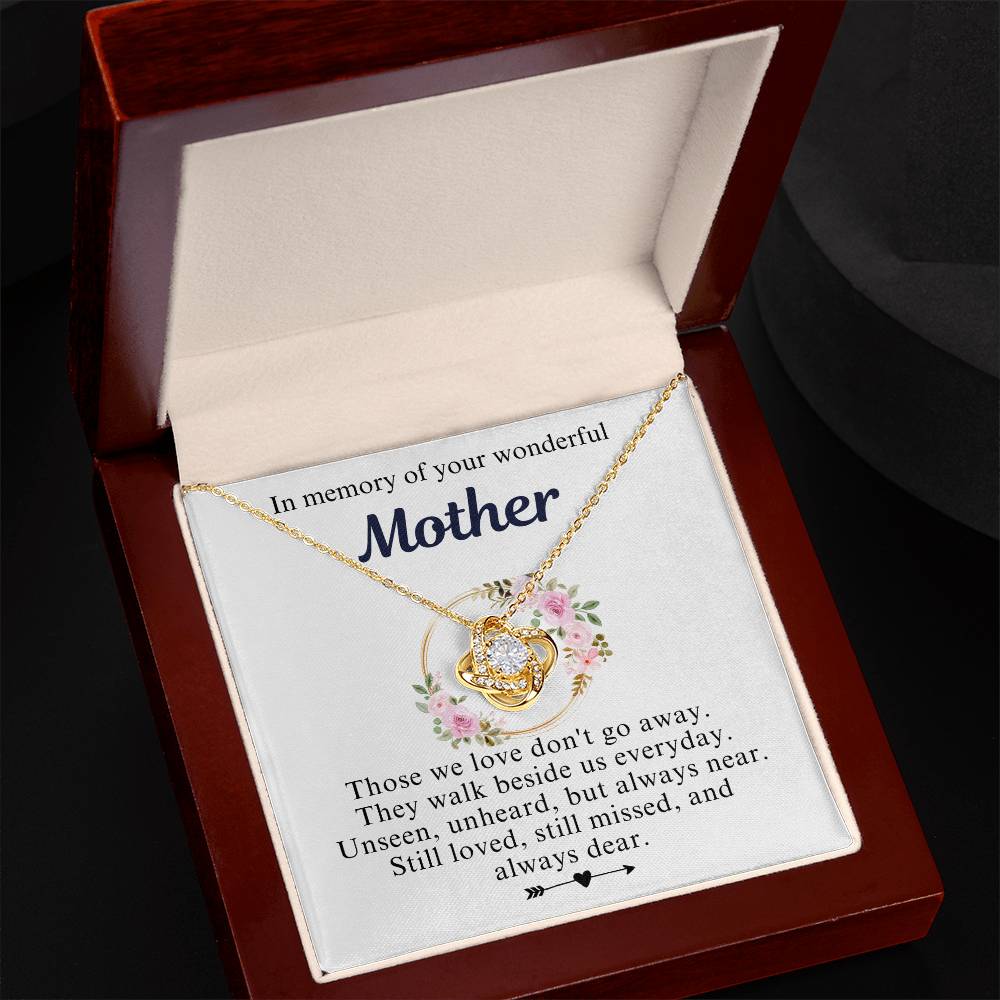 In Memory of Your Mother/Love Knot Necklace