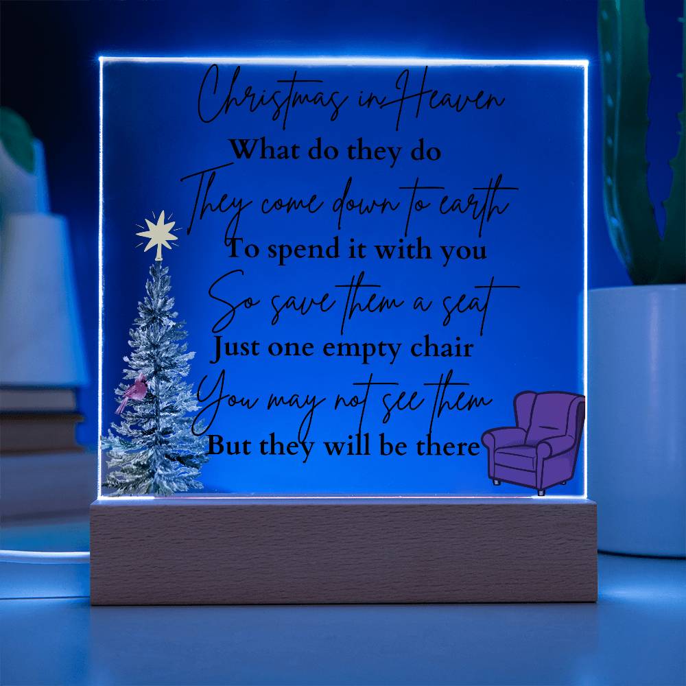 Christmas In Heaven/Acrylic Plaque/Battery or Plug-In