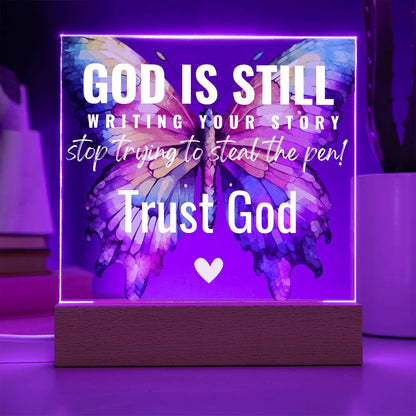 Trust God/Acrylic LED Plaque/Corded or Battery Operated