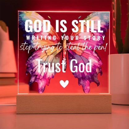 Trust God/Acrylic LED Plaque/Corded or Battery Operated