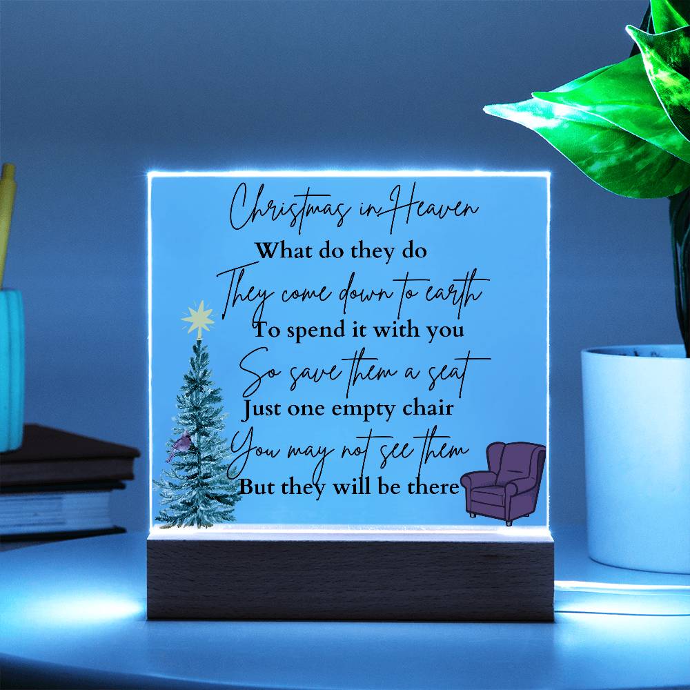 Christmas In Heaven/Acrylic Plaque/Battery or Plug-In