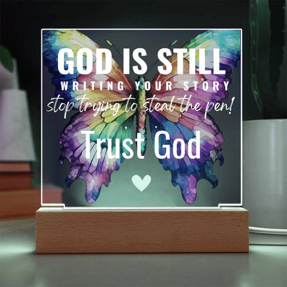 Trust God/Acrylic LED Plaque/Corded or Battery Operated