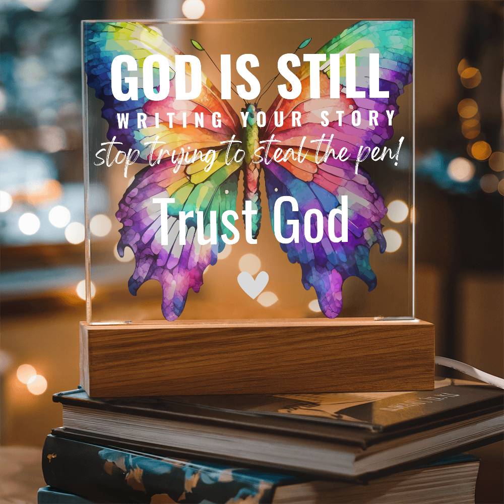 Trust God/Acrylic LED Plaque/Corded or Battery Operated