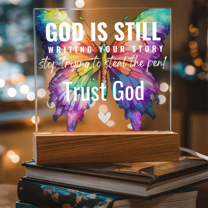 Trust God/Acrylic LED Plaque/Corded or Battery Operated