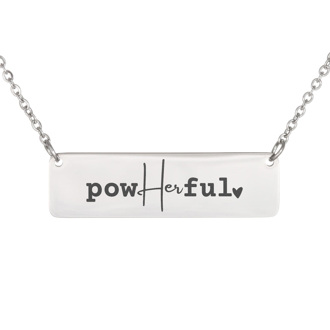 "powHERful" Horizontal Bar Necklace