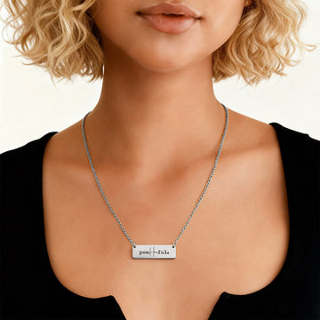 "powHERful" Horizontal Bar Necklace