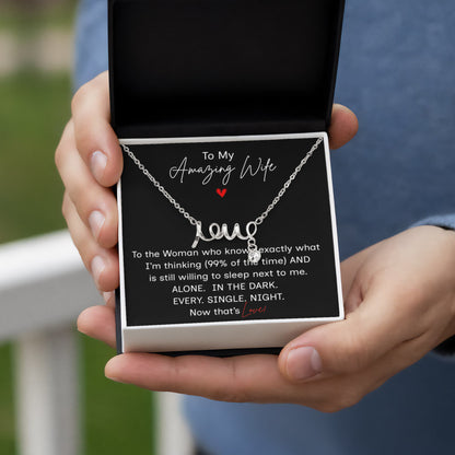 :New Design:  Dainty "Love" Necklace w/ Message Card and Gift Box