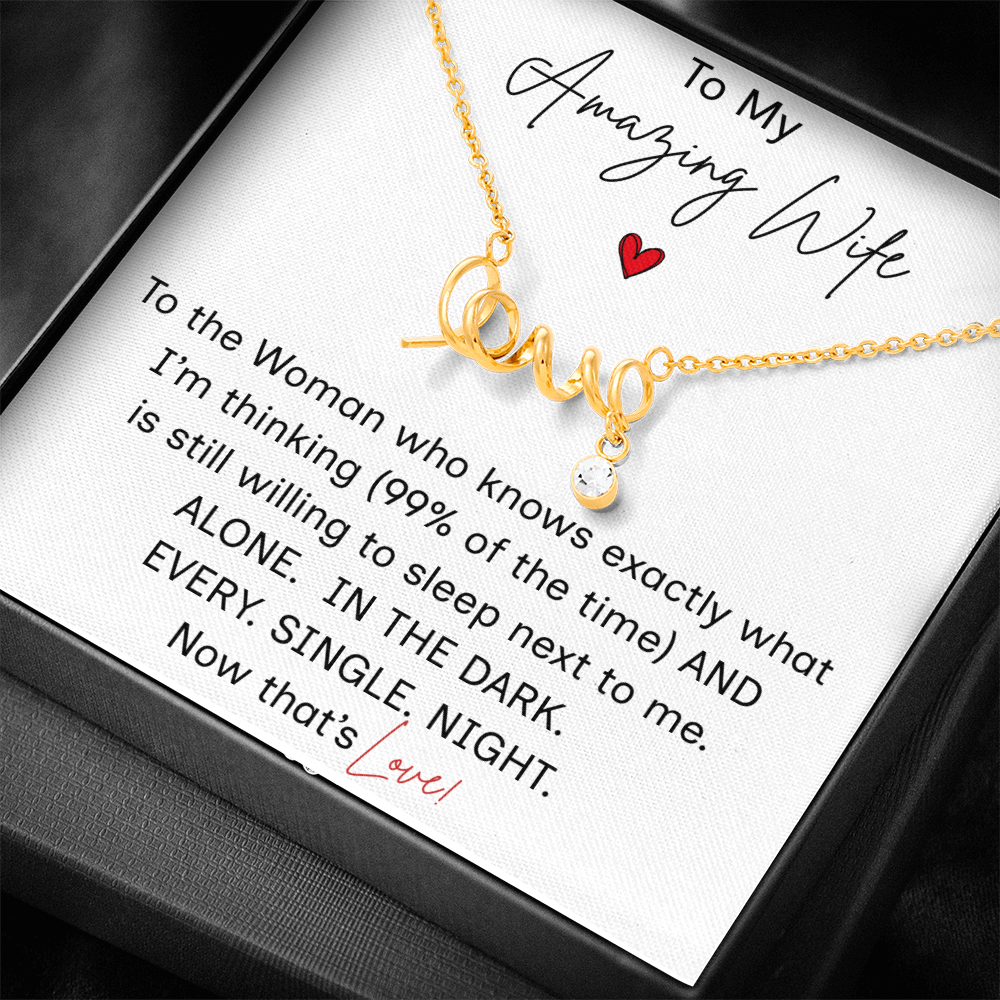 To My Amazing Wife/"LOVE" Necklace
