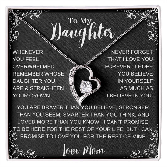 To My Daughter, Straighten Your Crown|Forever Love Necklace