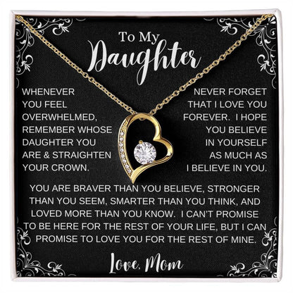 To My Daughter, Straighten Your Crown|Forever Love Necklace