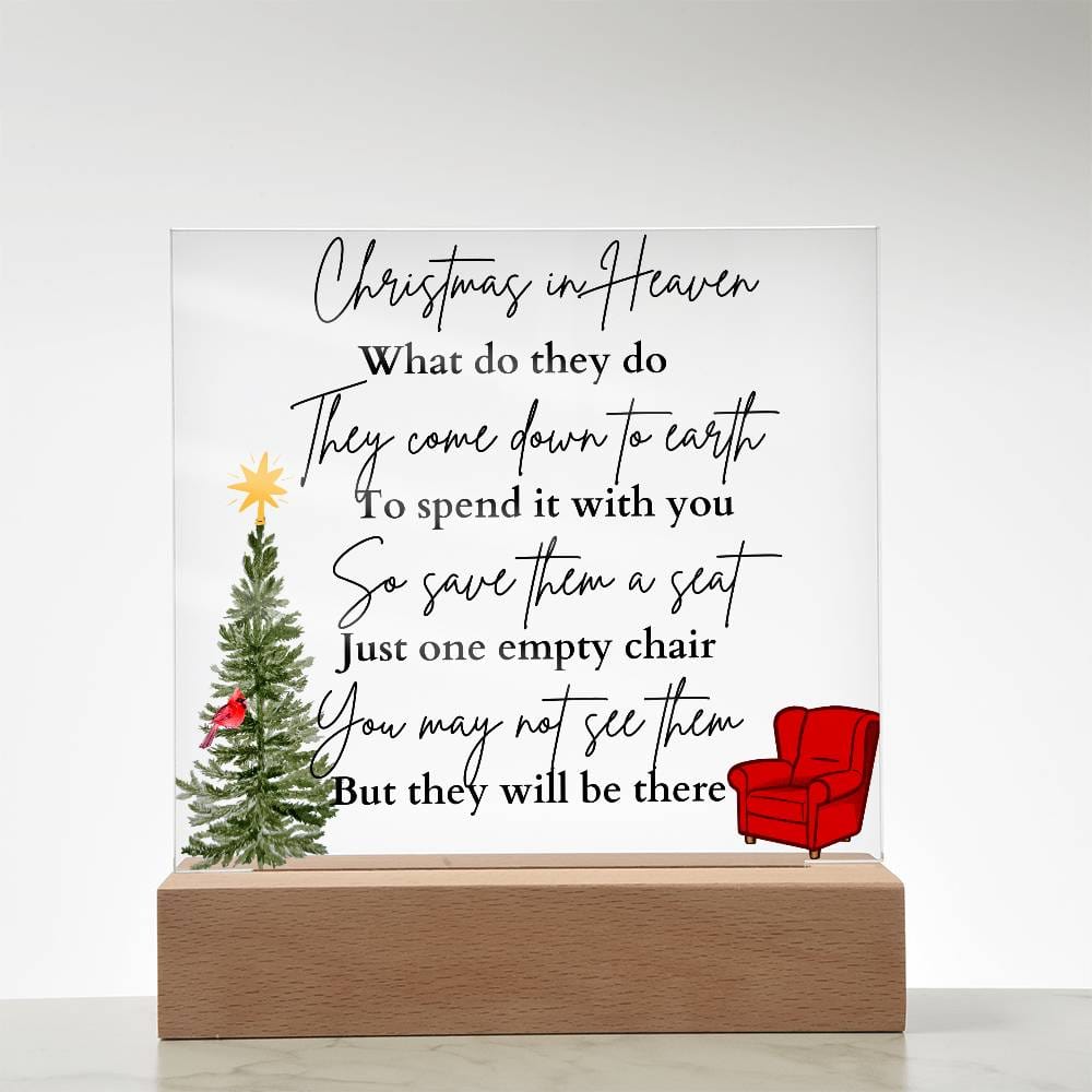 Christmas In Heaven/Acrylic Plaque/Battery or Plug-In