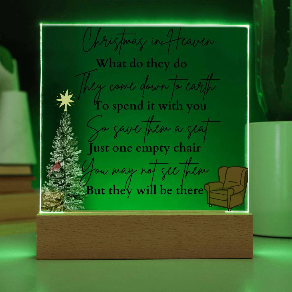 Christmas In Heaven/Acrylic Plaque/Battery or Plug-In